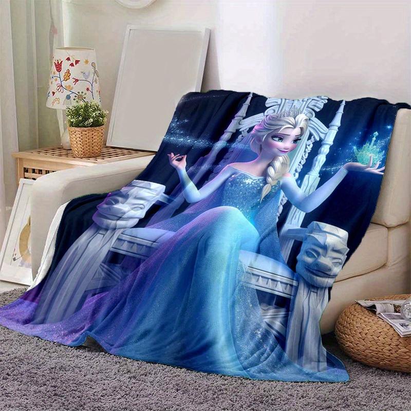 1pc, Elsa Queen of Ice Crystal Magic Home Decorative Throw Blanket Perfect for Couch, Bed, Travel, Camping, Car, Beach, Office Nap Gift