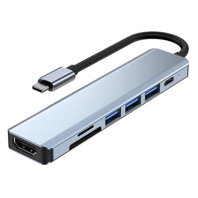 SUNEAST USB-хаб 7-в-1 Мульти-хаб Порт для высокоскоростной передачи данных до 5 Гбит/с Совместимый с USB PD Порт HDMI 4K Ultra HD Совместимый с Nintendo Switch 30 Гц SD microSD