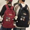 School Bag Elementary School Girl Junior High School Student High School Student College Boy Burgundy Backpack Backpack
