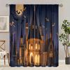 2 шт. занавески с принтом «Хэллоуин» - материал полиэстер - для спальни, гостиной, кабинета - занавеска для приватности
