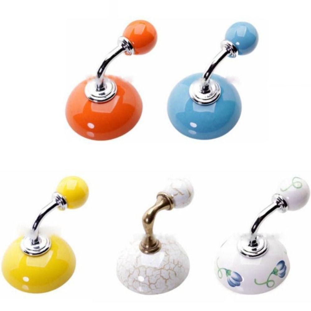 Zinc Zinc Zinc Alloy Ceramic Hooks Candy Colors Wall Hooks Robe Hook Storage Hooks  Keys