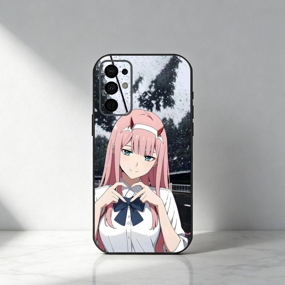 Чехол для телефона Аниме ZERO TWO для Samsung S25, S24, S21, S22, S23, S30, Ultra, S20, Plus, Fe, Note, 5G Черный