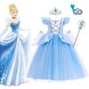 Cinderella Sequin Bow Mesh Puff Ball Gown for Girls