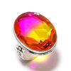 Bi-Color Tourmaline Handmade 925 Sterling Silver Jewelry Ring Size 7 B2g86