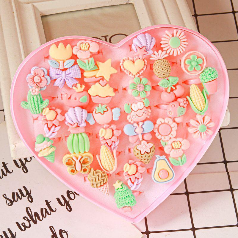 Кольца с кристаллами в виде принцессы из мультфильма для девочек-малышей - детский ювелирный подарок