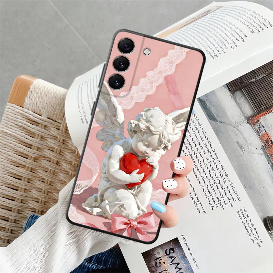 Чехол для телефона для Samsung Galaxy A25 A16 A23 A73 A51 A52 A36 A37 A57 A15 A06 A55 A53 A17 A05 A70 A50 A41 A13 A12 Милый ангел