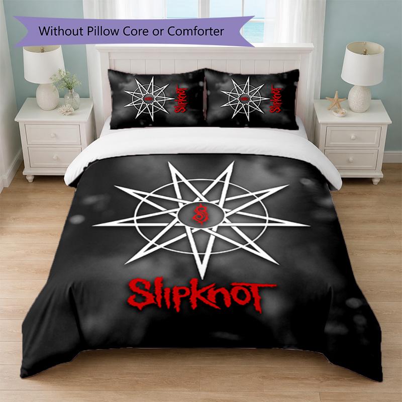 Комплект постельного белья Slipknot 3 шт. Пододеяльник с двумя наволочками Мягкое постельное белье для домашней спальни