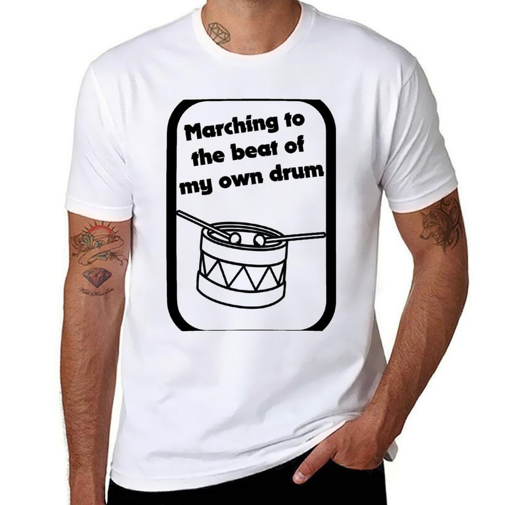 Marching To The Beat Of My Own Drum TShirt Casual Basic Short Sleeve TShirt