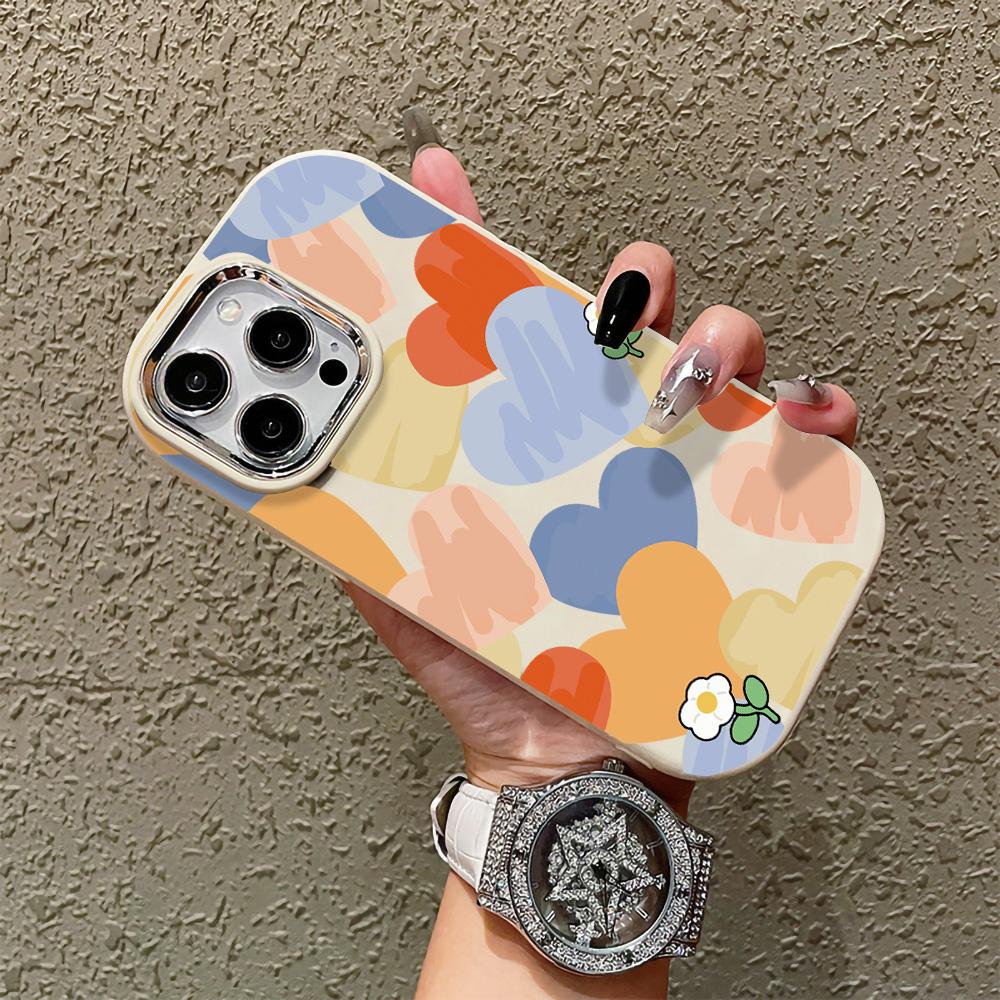 Силиконовый чехол для iPhone 11 15 16 Pro Max 13 14 12 15promax 16promax 13promax противоударный чехол Love Heart Funda Bumper