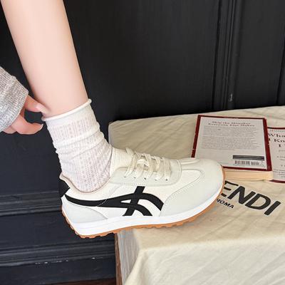 Ретро мода женская обувь обувь Форреста Гампа 2025 лето и осень новые универсальные повседневные маленькие белые туфли дышащая спортивная обувь для моральной подготовки