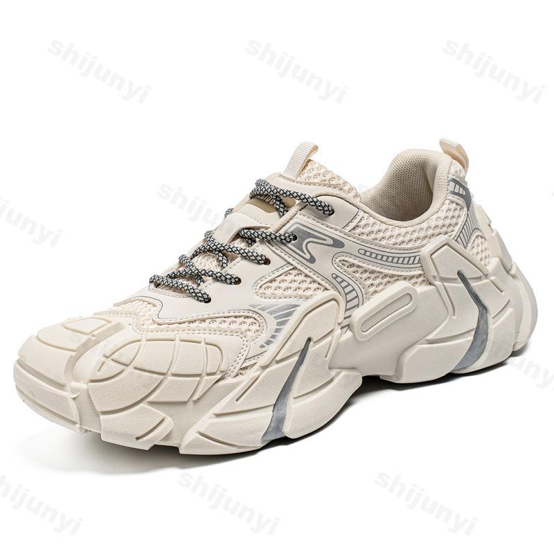 Модные нишевые мужские кеды с низкой посадкой и толстой подошвой, повседневная спортивная обувь 2025 осень, новинка, сетчатые дышащие удобные модные универсальные массивные кроссовки