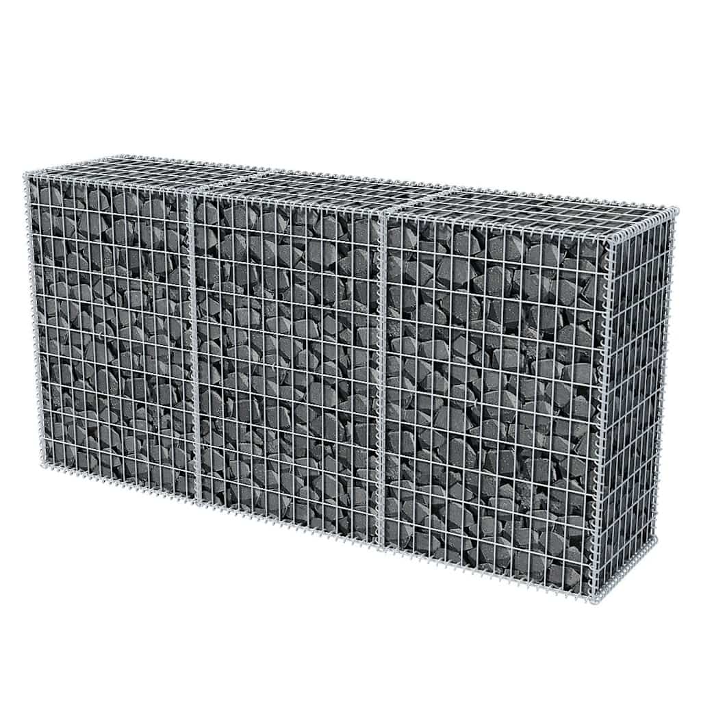 Vidaxl Kosz Gabionowy, Galwanizowana Stal, 200 X 50 X 100 Cm