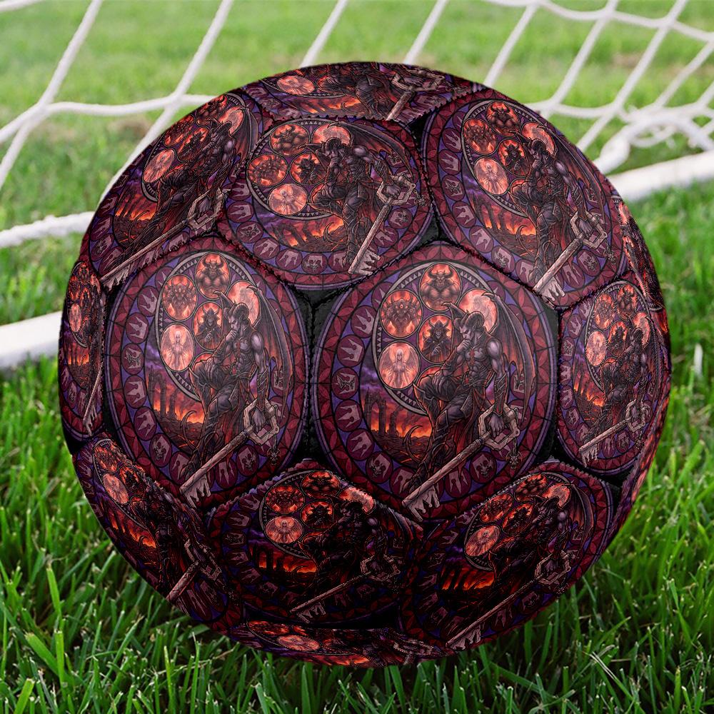 Devils Judgement Glass Round Football Size 5 Adult Ball Suitable for Training Matches and Outdoor Team.