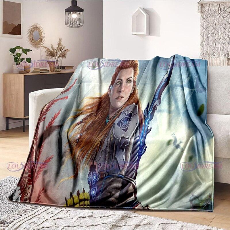 Одеяло для любителей геймеров Horizon Zero Dawn, игровое одеяло, флисовое одеяло, одеяло для взрослых и детей, покрывало для геймера, подарки