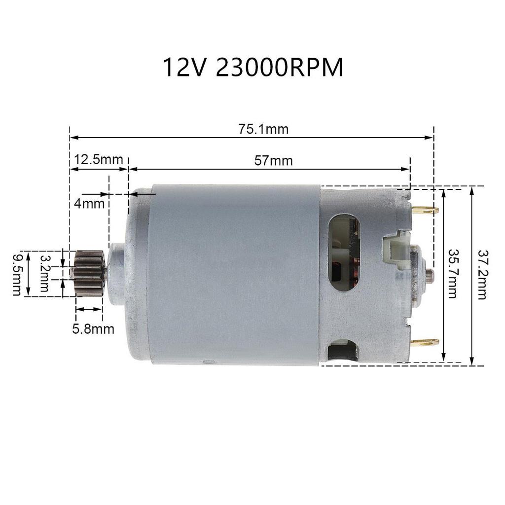 10.8V-21V металлический двигатель постоянного тока RS550 с 14 зубьями, микродвигатель 25000 об/мин для электрической пилы, мини-пилы, дрели, шуруповерта