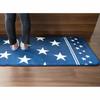 Iris Plaza Kitchen Mat, Kitchen Mat, Entrance Mat, 60x180cm, Washable, Dust Mite Resistant, Fluffy Flannel, Compatible with Heated Carpets, Star Blue,
