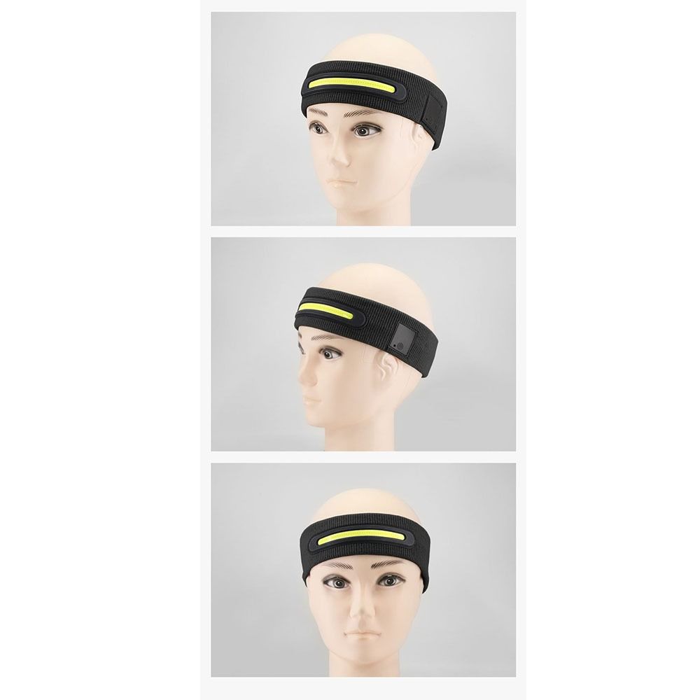 USB Luminous Running Hat Elastic Sports Light Head Hat Unisex LED Light Headband Exercise
