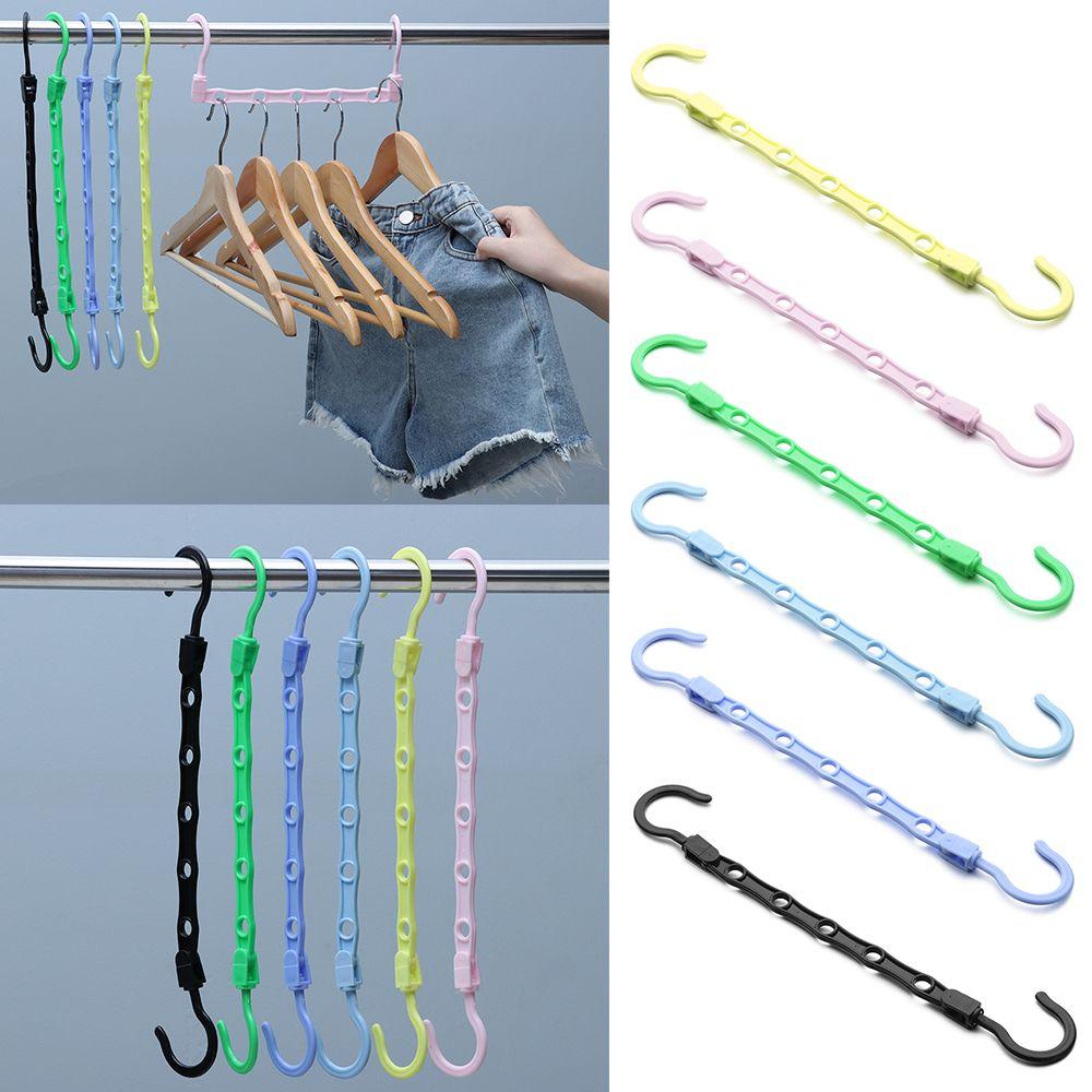 Household Clothes Storage Folding 5-Hole Clothes Hanger Magic Hanger Closet Organizer Space Saving