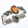 Ghost Eye Jasper Gemstone 925 Silver Plated Handmade Jewelry Cuff Bangle