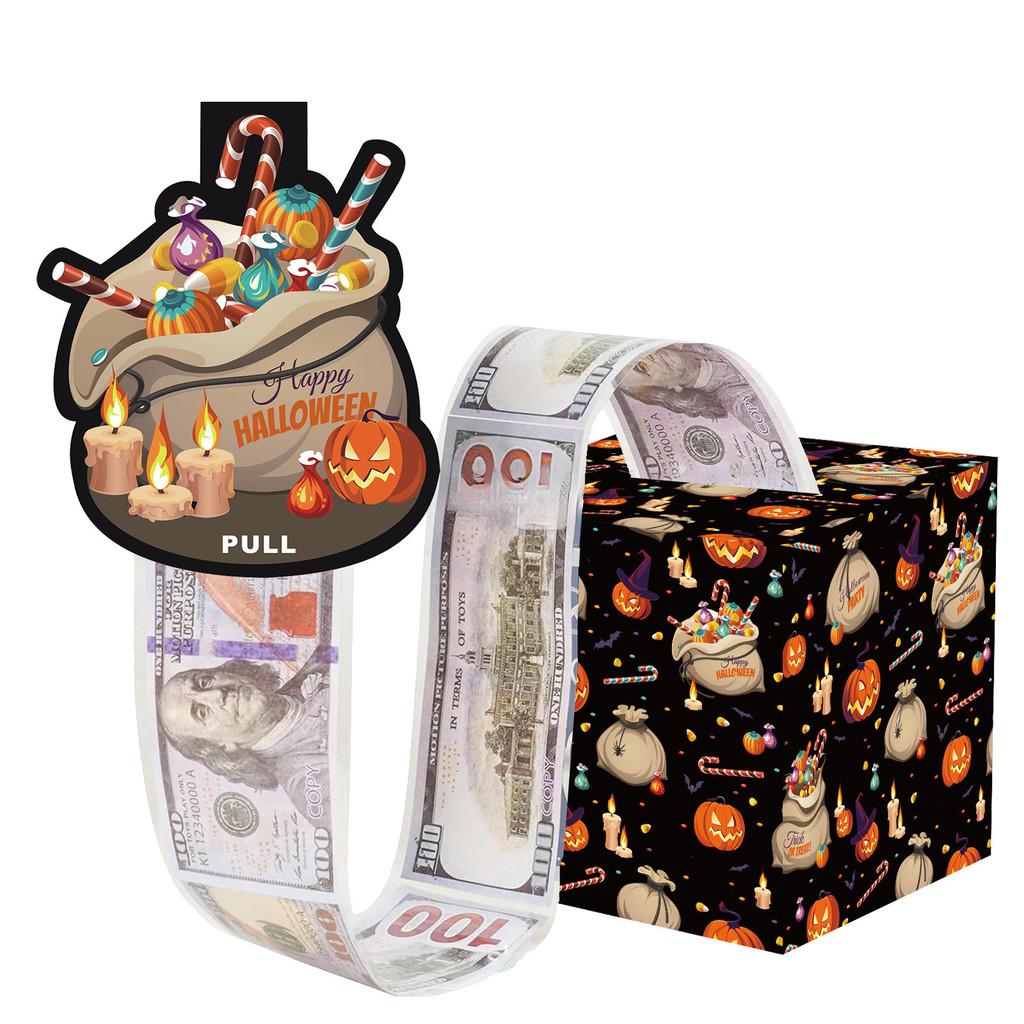 Gift Halloween Box Scene With Pumpkin Cat Castle Design For Festival Decor