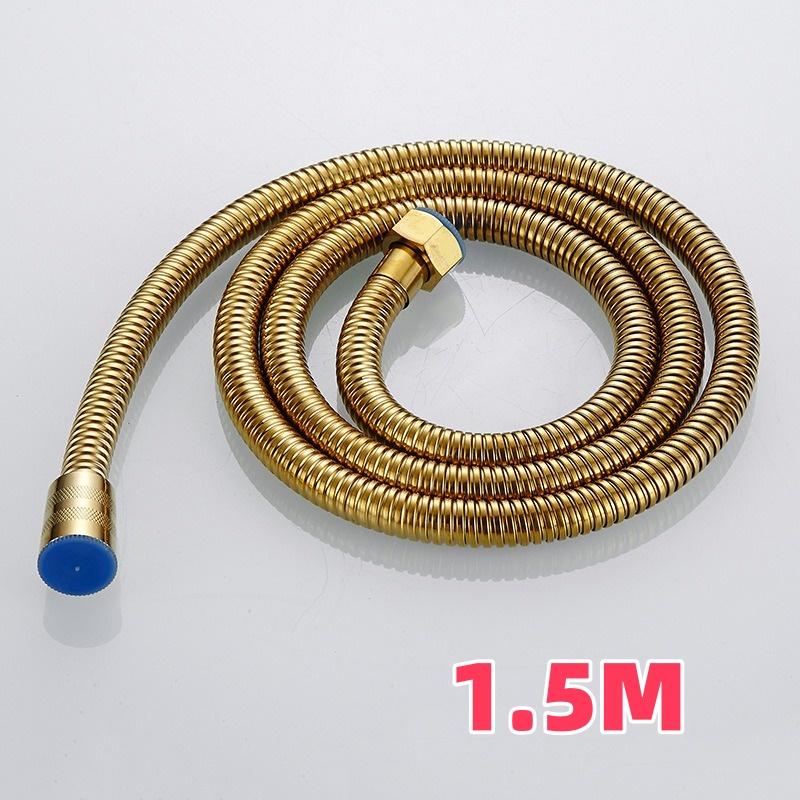 Upgrade Stainless1.5M Black Flexible Shower Hose Long Bathroom Shower Hose Extension Plumbing Pulling Tube Bath Accessories