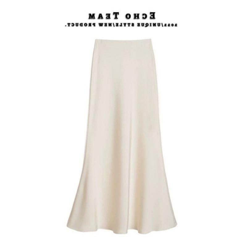 Elegant High-Waisted Midi Skirt With Draped Silhouette Slim Fit Fishtail 2026