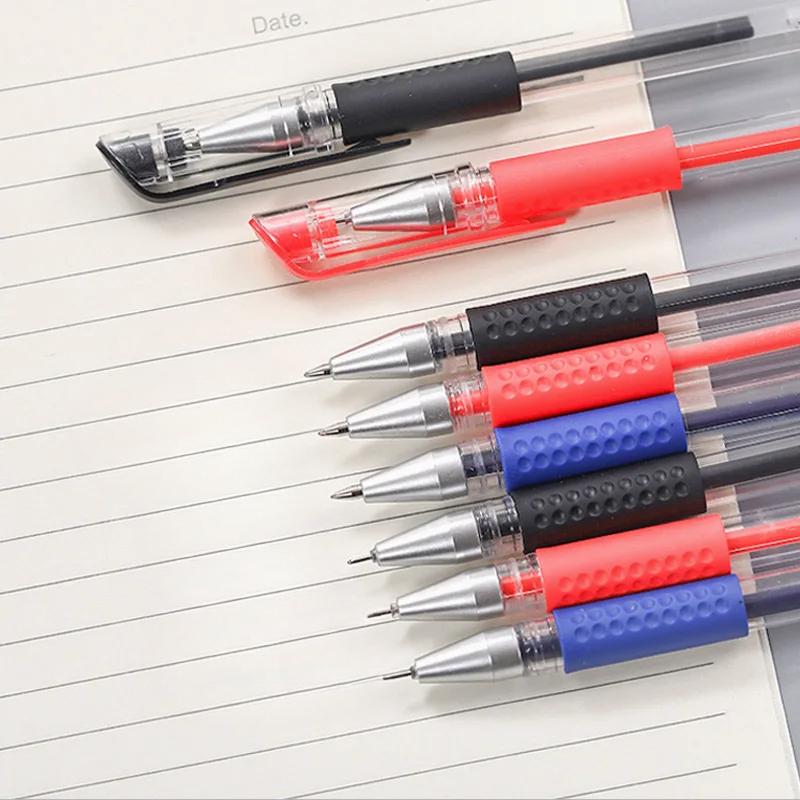 Набор из 6-25 шт. Гелевых ручек 0,5 мм Нейтральные ручки Черный/Синий/Красный Цвет Сменные стержни Плавное письмо Школьные канцелярские принадлежности