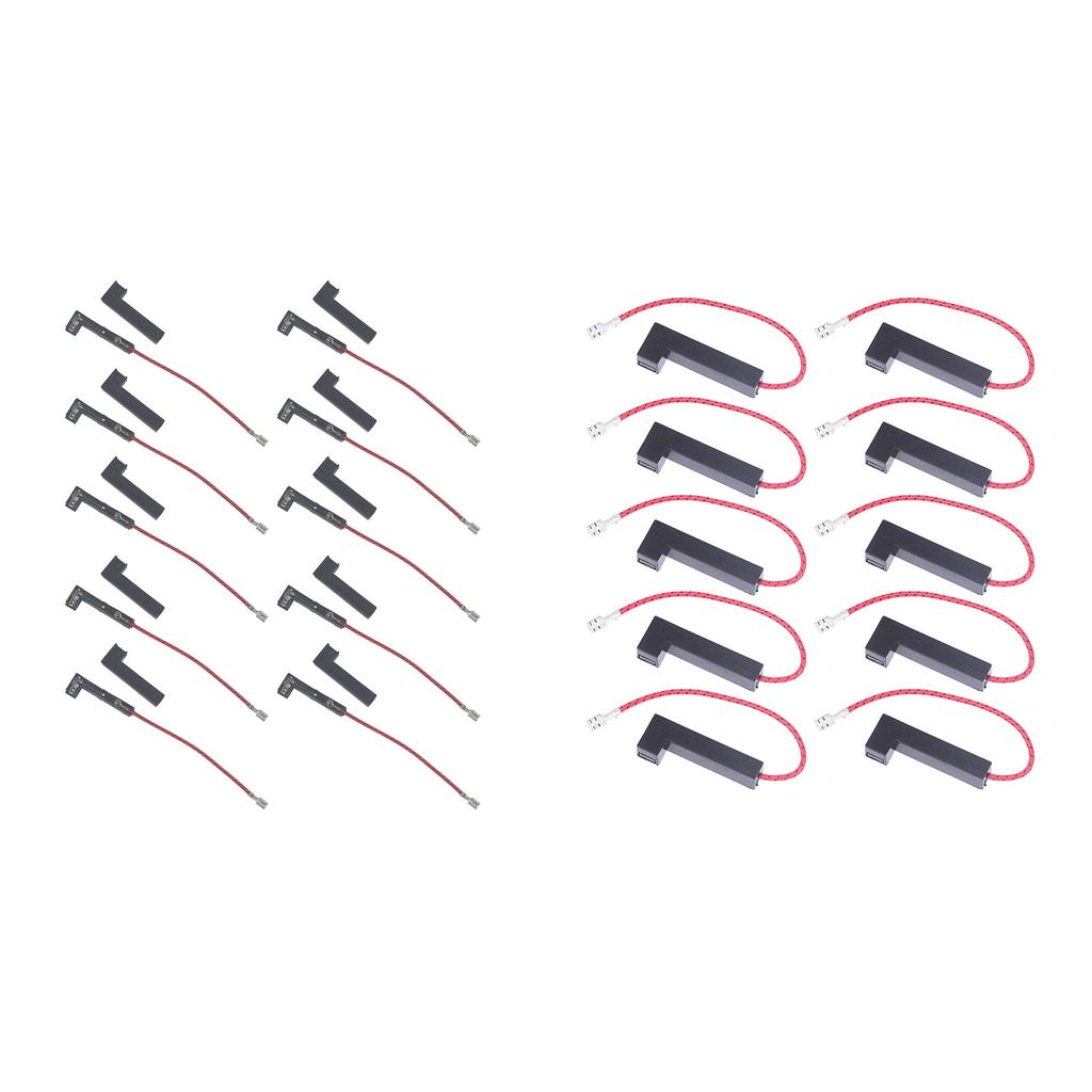 Упаковка из 10 предохранителей для микроволновой печи Страховка для микроволновой печи Аксессуар для микроволновой печи Пластиковая текстура Легко использовать Кабель