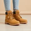 Timberland 6-дюймовые водонепроницаемые ботинки премиум-класса на шнуровке, пшеничные, женские кроссовки, рыжие, TB1103617-131