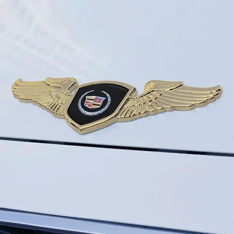 AABHV1 Alloy Car Bonnet Cover Front Emblem Badge Sticker for Cadillac Seville XT4 CT4 SLR STS EXT CTS Escalade CT5 Coupe Accessories