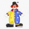 Clown Clip Art Circus Clown Iron On Heat Transfer Printing Vinyl Patches Sticker for Clothes DIY Appliques Washable Patches