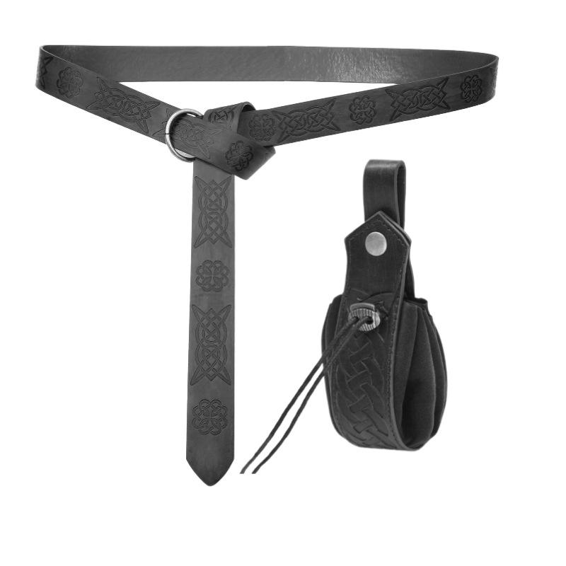 5-Piece Renaissance Costume Set: Corset, Belt, Pouch, Coin Purse, Potion Bottle Props