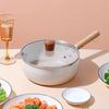 Антипригарный ковш Юкихира из майфанского камня, 16 см, белый с крышкой