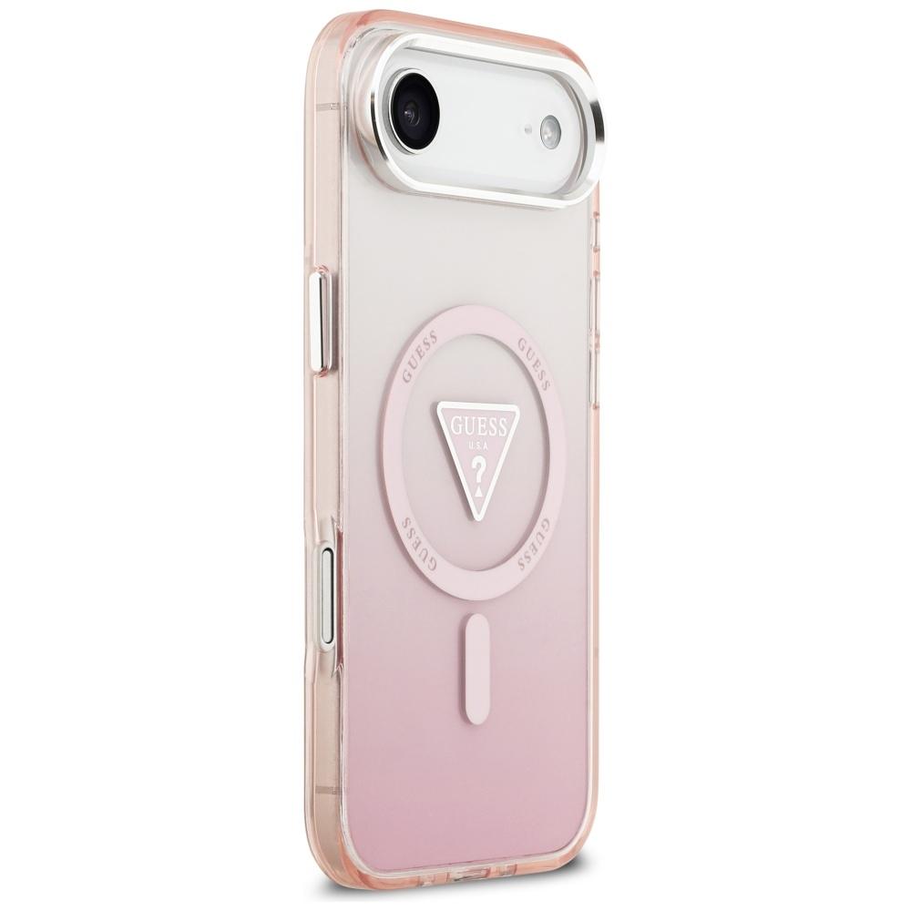 Guess IML Gradient Triangle Logo MagSafe Case for iPhone Air Pink