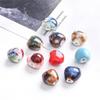 10Pcs 12x11mm Flower Glaze Porcelain Beads Peach Heart Ceramic Beads For Jewelry Making DIY Charms Bracelet Necklace Crafts