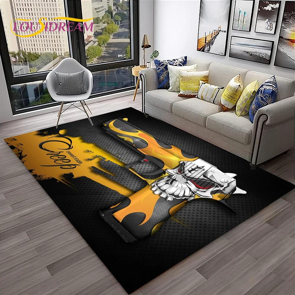 Пистолет-нож Пистолет-патрон USP, AK, M4, AWP, ковер для винтовки, коврик для дома, гостиной, спальни, дивана, коврик для двери, декор, детский нескользящий напольный коврик
