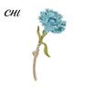 Carnation Brooch Alloy Enamel Flower Dripping Oil Process Pin Formal Attire Decoration Wear-Resistant Anti-Rust Versatile Collar Coat Accessory