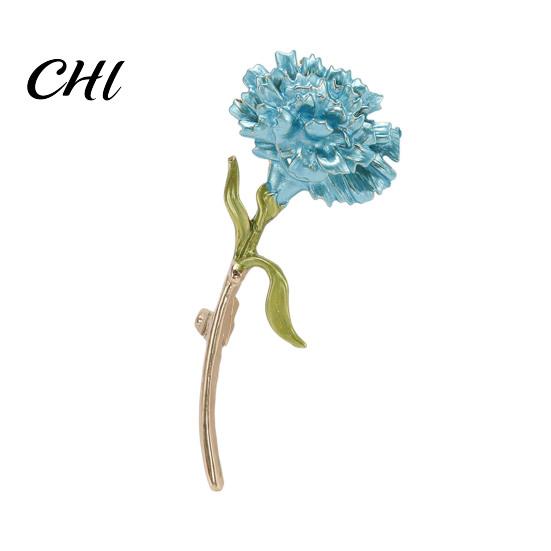 Carnation Brooch Alloy Enamel Flower Dripping Oil Process Pin Formal Attire Decoration Wear-Resistant Anti-Rust Versatile Collar Coat Accessory