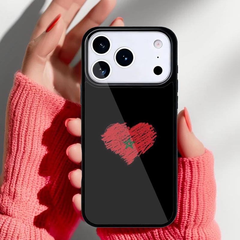 Чехол для телефона с флагом Марокко для iPhone 17 16 15 14 13 Pro Max Задняя крышка для 12 11 Pro Coque