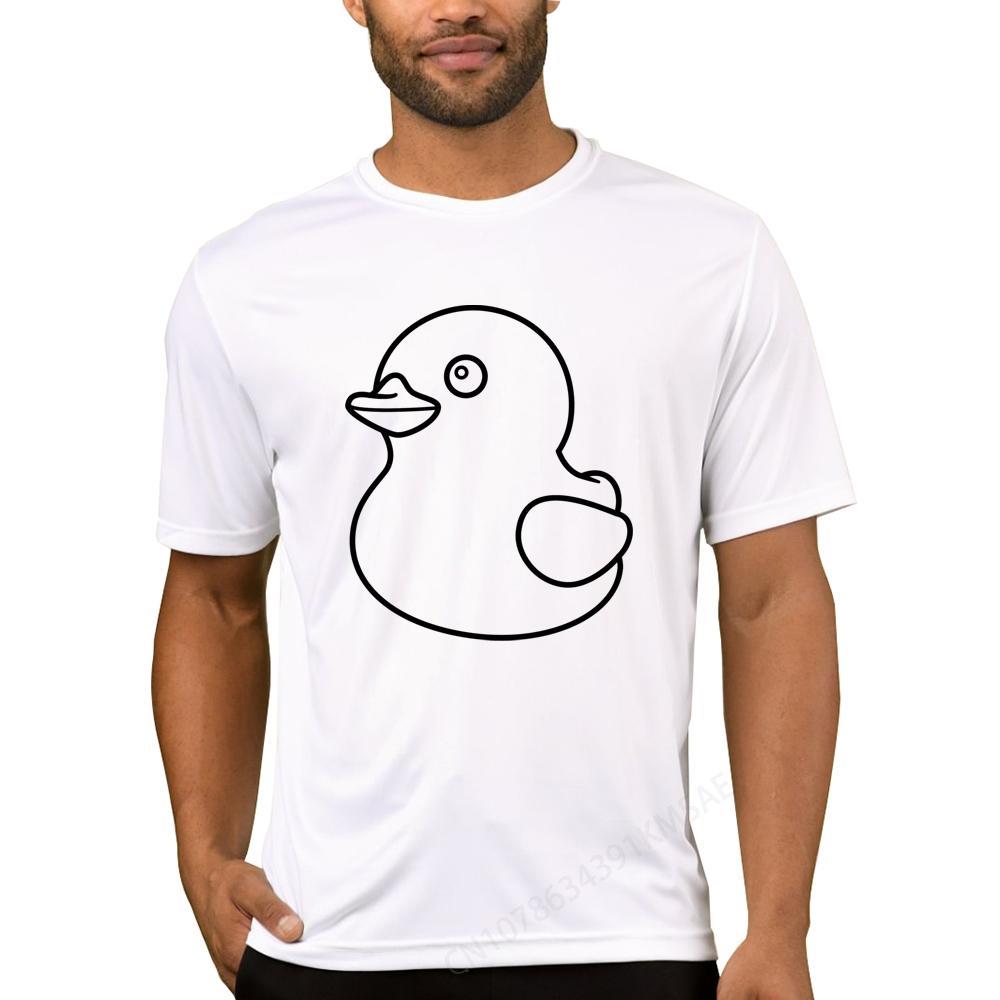 Minimal Simple Line Drawing Duck T Shirt Graphic Streetwear Short Sleeve Birthday Gifts Summer