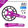 TANKE Crankset 170MM Bicycle Chainring Hollow Integrated Crankset 104 BCD Narrow Wide Bike MTB Crown  Square Hole Sprocket Crank