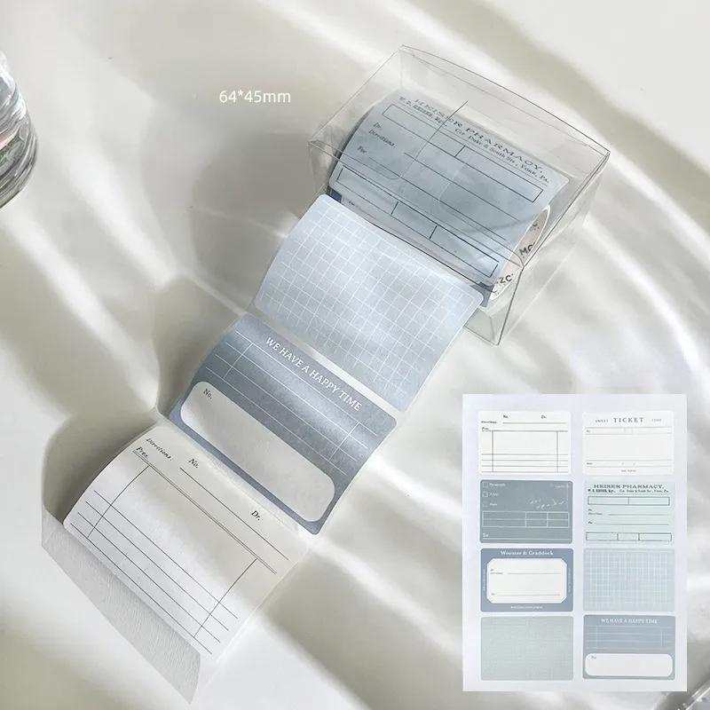 100 листов/коробка, выдвижной рулон, блокнот, креативная простота, клейкая заметка для исследования, сделай сам, декоративная наклейка для скрапбукинга, милая наклейка с этикеткой