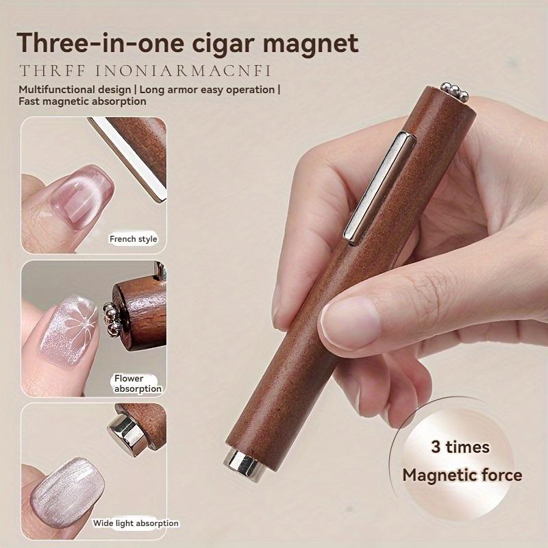 Сверхсильный магнитный инструмент 3-в-1 для нейл-арта Большой цилиндр, Усиленный эффект кошачьего глаза для нейл-арта рук и ног
