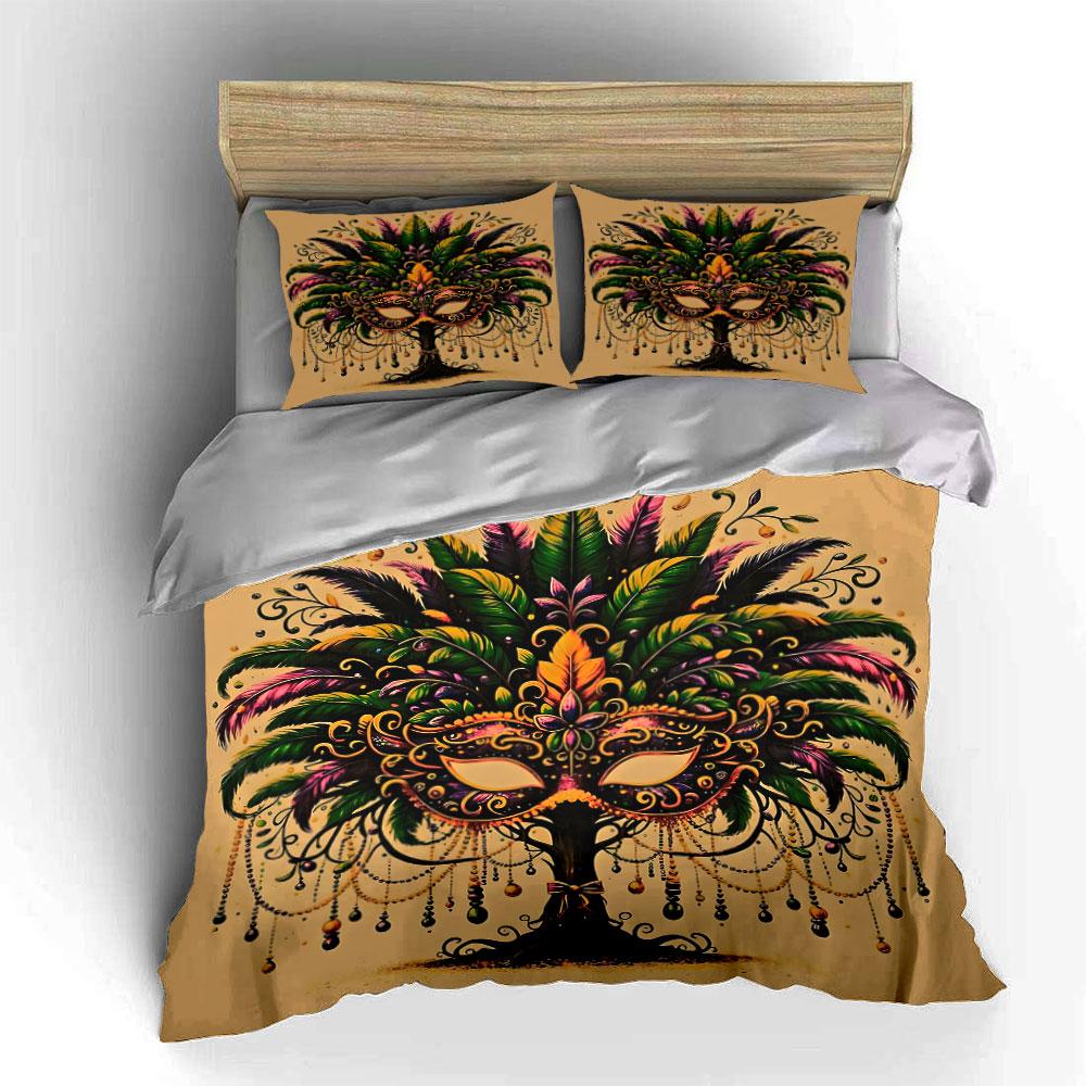 Mystical mask of feathers Bedding sets Duvet covers Pillowcases(1* Duvet Cover 2* Pillowcases without duvet insert)