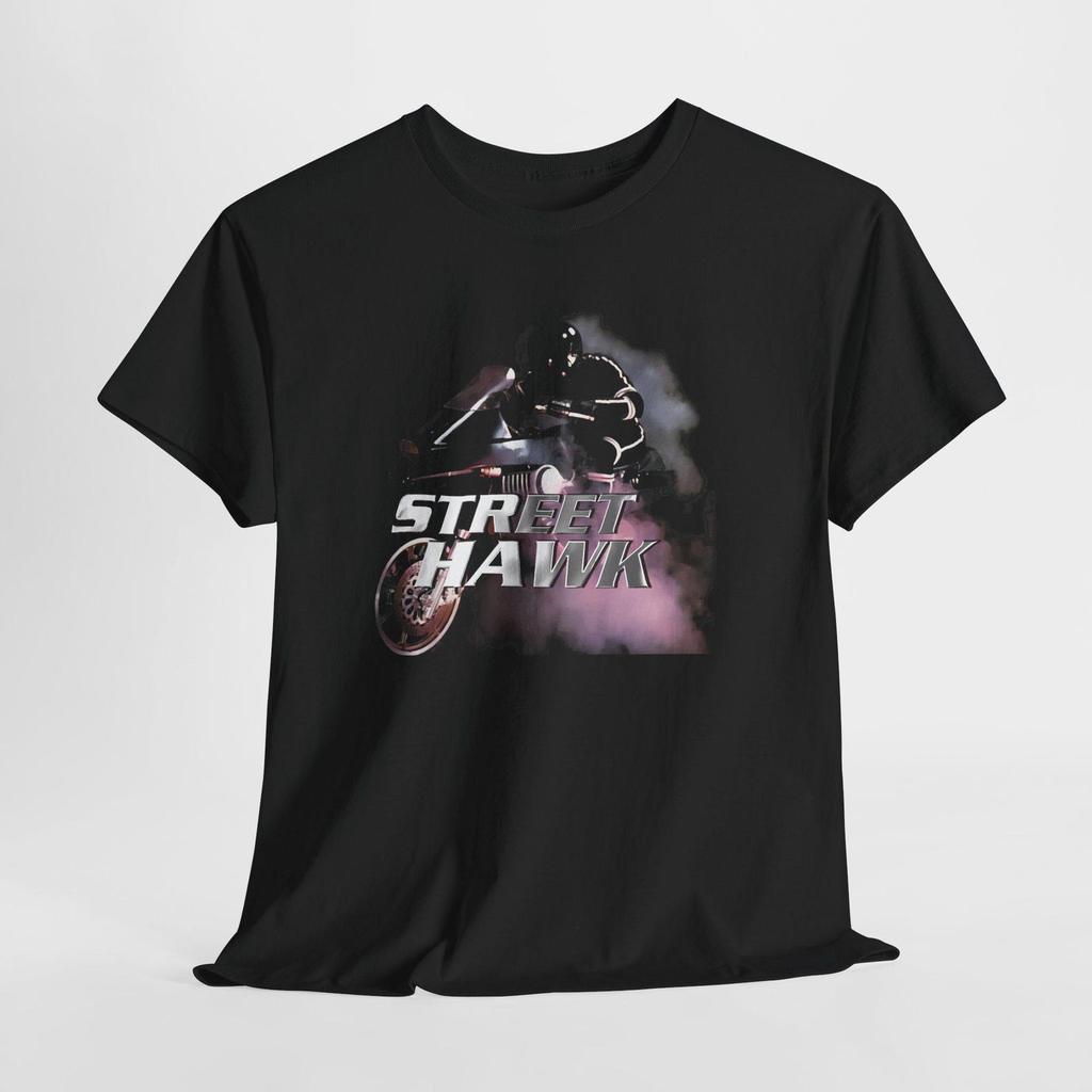 Street Hawk Movie TV Series Men's Black Tees T-Shirt Size S-5XL