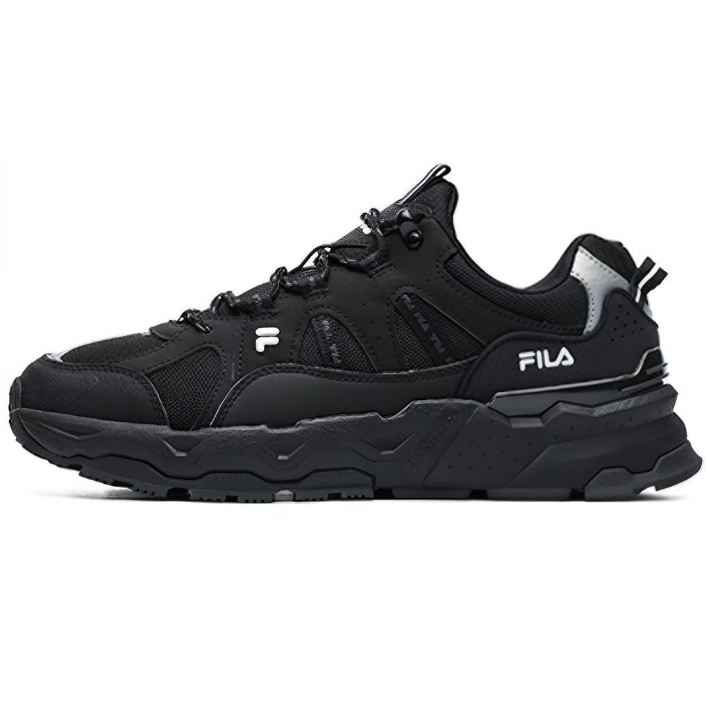 Fila Heritage Stream Ретро Ткань Синтетическая Кожа Низкие Тренировочные Кроссовки для Бега Женские кроссовки Черный F12W144127FBK