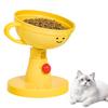 Регулируемая приподнятая миска для кошек 60 градусов 5 уровней высоты Наклонная кормушка для маленьких собак Приподнятая миска для еды Милая