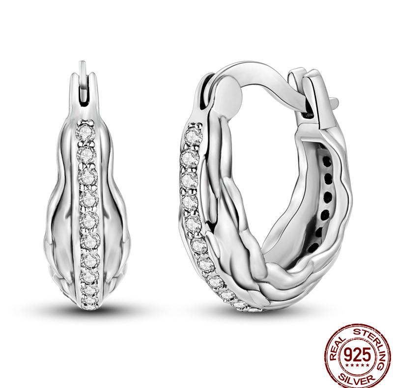 New S925 Silver Sparkling Drop Pearl For Women Simple Earring Trending Fashion Jewelry Birthday Gift