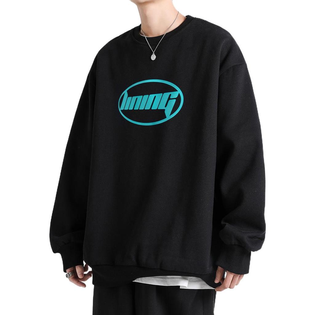 Свитшот из коллекции спортивной моды Li Ning, унисекс, черный, AWDRH71-2