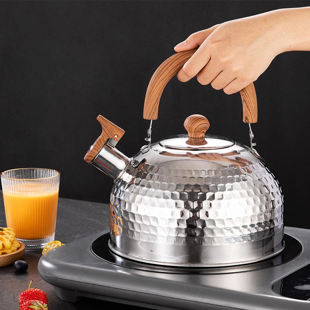 4L Whistling Stovetop Tea Tea Kettle Kettle Stovetop Tea Kettle Water Boiler Kettle Stainless Steel Water Boiler with Handle